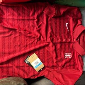 Nike Red Polo Shirt with White Accents